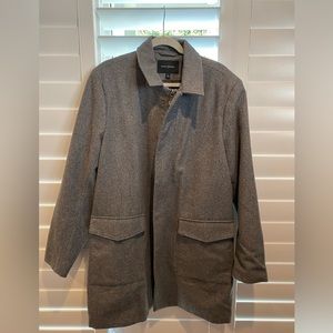 Men’s grey trench coat